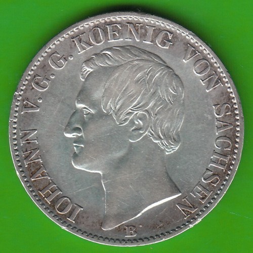 Coin Silver Taler Saxony Exploitation Taler 1862 in ss-vz pretty nswleipzig - Picture 2 of 3