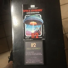 Space Invaders Tele-games (Atari 2600) Game Cartridge and Manual NTSC