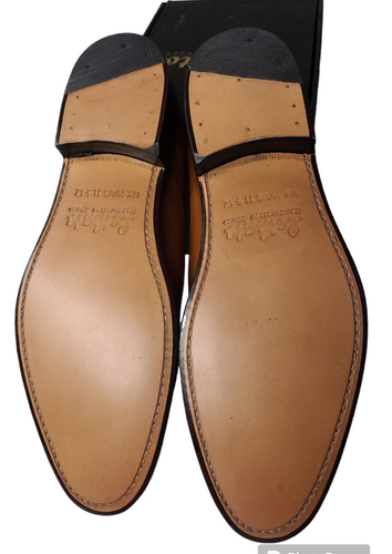 Lethato handgefertigte elegante Brogue Oxford Goodyear Echtleder Schnürschuhe hellbraun - Bild 7 von 12