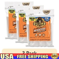 Clear Mini Hot Glue Sticks 75 Count Dual Temp Weather Resistant Strong Bonding