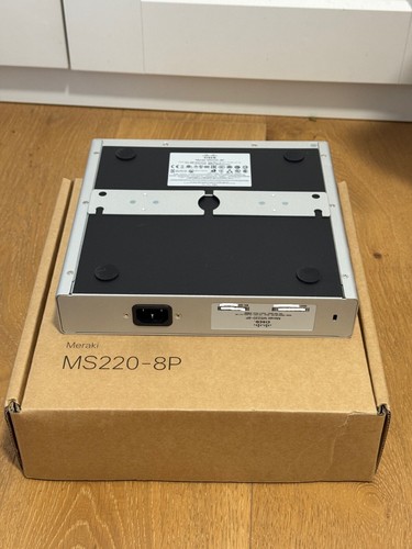 AS NEW - Cisco Meraki MS220-8P-HW Cloud-Managed Access PoE Switch - UNCLAIMED - Zdjęcie 3 z 3