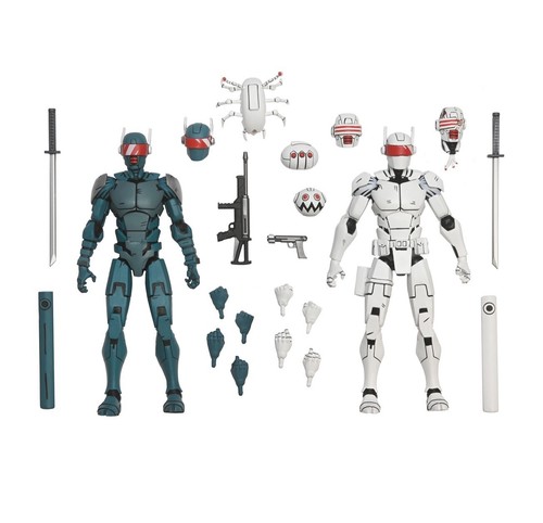 The Last Ronin Synja Robots Teenage Mutant Ninja Turtles 2 Pack 7" Figures NECA - Picture 2 of 9