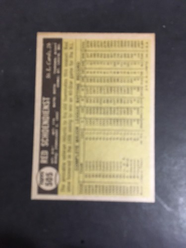 1961 TOPPS RED SCHOENDIENST, #505, NM/MT (Free Shipping On Any 3!) - Bild 2 von 2