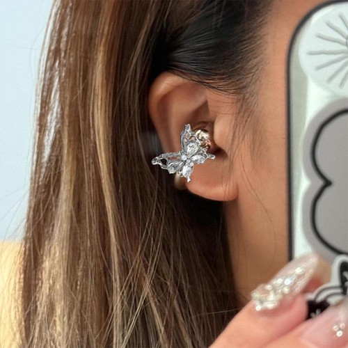 Rhinestone Clip-On Earbuds | Zirconia Ear | DIY Open Ear -Decor New - Picture 4 of 11