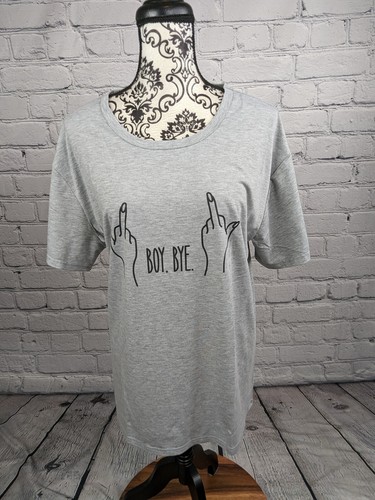 Unbranded women's Boy Bye short sleeve stretch knit t-shirt size xxxl b18 - Imagen 1 de 7