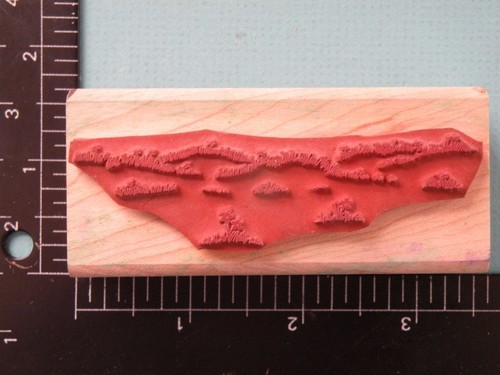 Grassy Meadow, Landscape RUBBER STAMPEDE Rubber Stamp - Picture 2 of 3