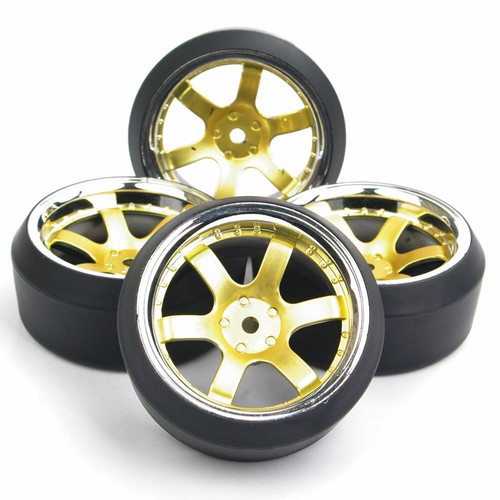4Pcs 1:10 On-Road Racing Car 5 Degree Drift Tires Tyre For HPI HSP 6mm Offset RC - Picture 6 of 7