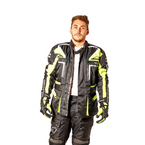 Men Motorcycle Jacket Waterproof Textile Motorbike Riding CE Armour Viper Python - Picture 5 of 13