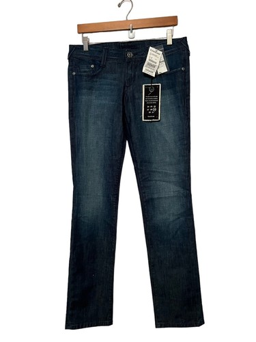 Nuevo con etiquetas Babybé Y2K Charlotte Bling Jeans Piernas Rectas Mujer Talla 29 - Imagen 11 de 12