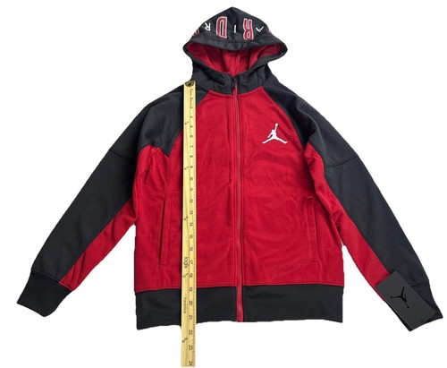 Air Jordan Big Boys Jumpman Logo Sport Therma Full-Zip Sweatshirt Size M Gym Red - Picture 3 of 12