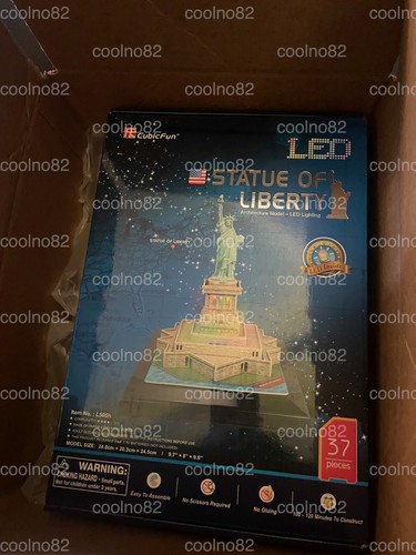 RARE Cubic Fun 3D Puzzle STATUE OF LIBERTY LED Lighting MISB FREE SHIPPING - Picture 3 of 3