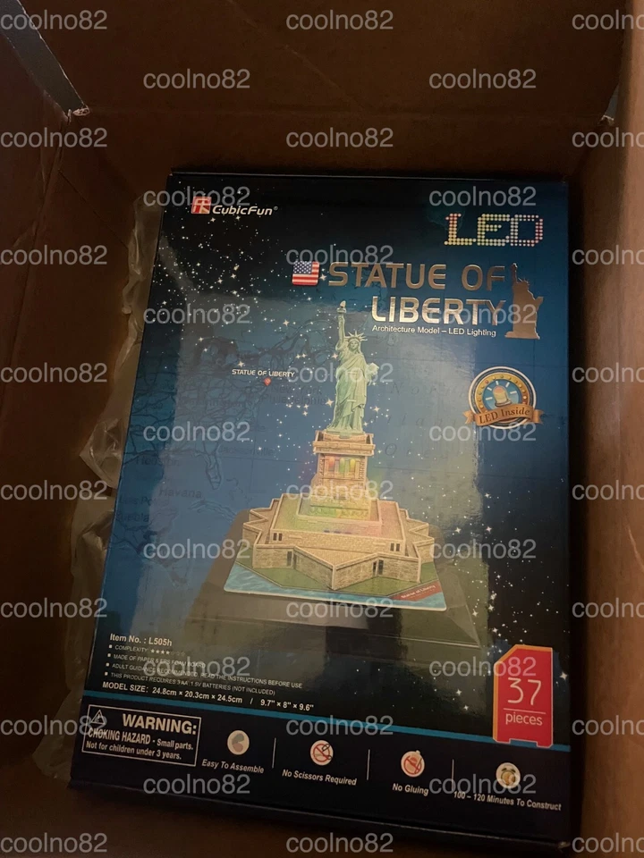 RARE Cubic Fun 3D Puzzle STATUE OF LIBERTY LED Lighting MISB FREE SHIPPING - Image 3 of 3