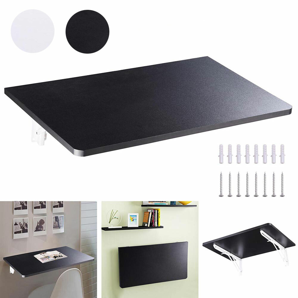 Wall Mounted Floating Folding Computer Desk Pc Table Space Saving