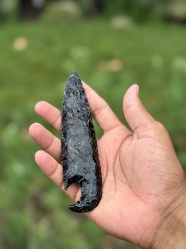 Handgefertigte schwarze Obsidian Athame Pfeilspitze - Kristalldolch für Heilung & Kunst Geschenk - Bild 3 von 5