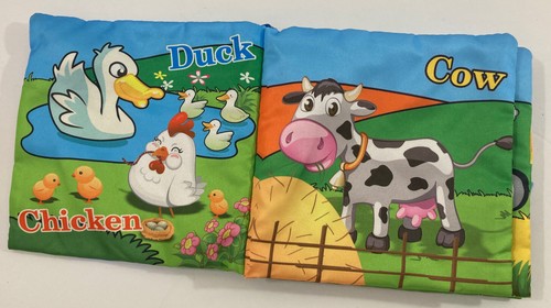 My Farm Animals baby cloth plush book by Hide N Side - Picture 2 of 6