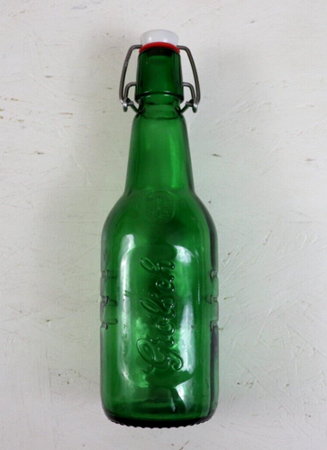 Green Beer Bottle Grolsch Lager Porcelain Swing Top Lid Cap Embossed Collectibl - Picture 4 of 9