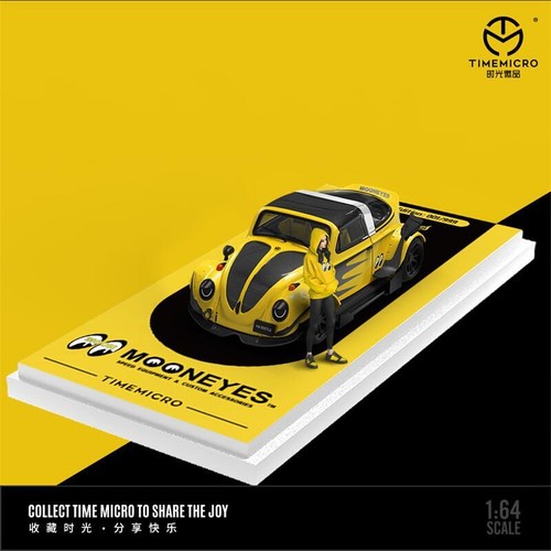 Time Micro 1:64 Beetle Mooneyes / H300 rimorchio pianale / set modellino auto pressofuso - Foto 13 di 15