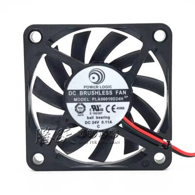 POWER LOGIC PLA06010D24H DC24V 0.11A 6010 2-Wire Cooling Fan