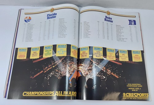 1994 NCAA Final Four Program Basketball Florida Duke Arkansas Arizona Charlotte - Picture 11 of 15