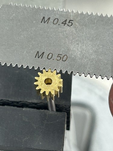 MENGE 1 HANDWERK MESSING RITZEL ZAHNRAD MODUL 0,5 TEILUNG 14 ZÄHNE 0,091 ZOLL BOHRUNG - Bild 14 von 19