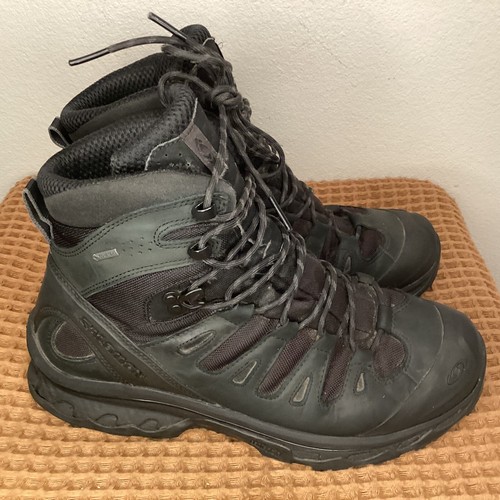 Salomon Quest 4D 2 GTX GoreTex Men’s Sz 11.5 Triple Black Hiking Tactical Boots - Picture 2 of 9