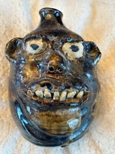 Marie Rogers 7" Ugly Face Jug "ye are the light of the world"