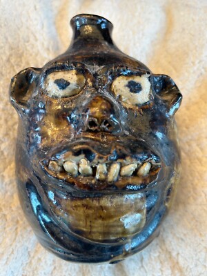 Marie Rogers 7'' Ugly Face Jug ''ye are the light of the world''