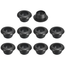 50 Pcs Rubber Grommets, 10mm ID 12mm Drill Hole Hollow Firewall Hole Plugs Black