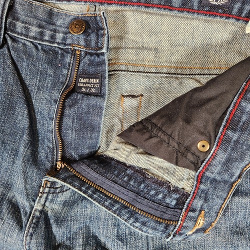 Chaps Jeans Men's 36X32 (Tag 34X32) Slim Straight Fit Stretch Blue - Picture 6 of 19