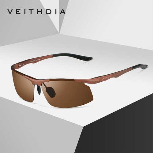 Aluminum Polarized Half Frame Sunglasses For Men Stylish Premium Driving Eyewear - Picture 5 of 19