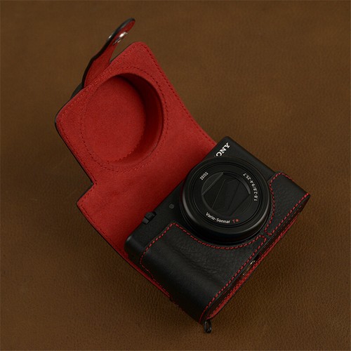 Sony ZV-1 Half Case Genuine Leather ZV1 Camera Protective Retro Cover Bag New - Picture 11 of 18