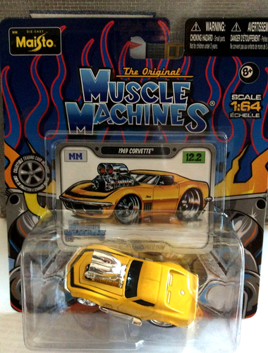 THE ORIGINAL MUSCLE MACHINES 1969 CHEVY CORVETTE 1/64 69 CORVETTE RESTOMOD - Picture 2 of 3