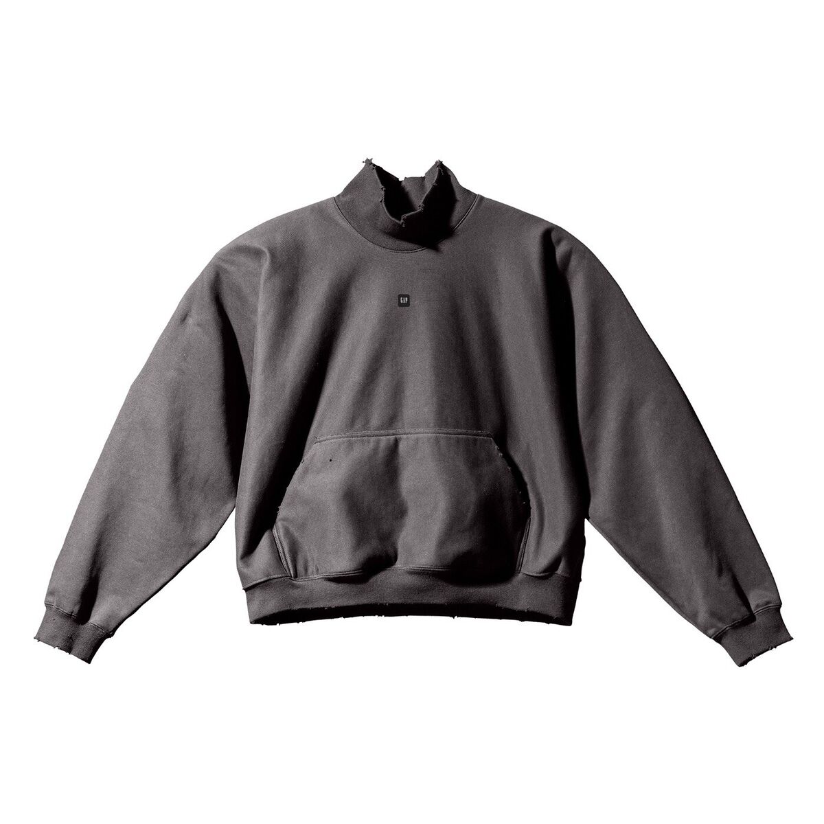 Yeezy Gap Balenciaga High Neck Distressed Mockneck Sweater Yeezy Gap Balenciaga High Neck Distressed Mockneck Sweater