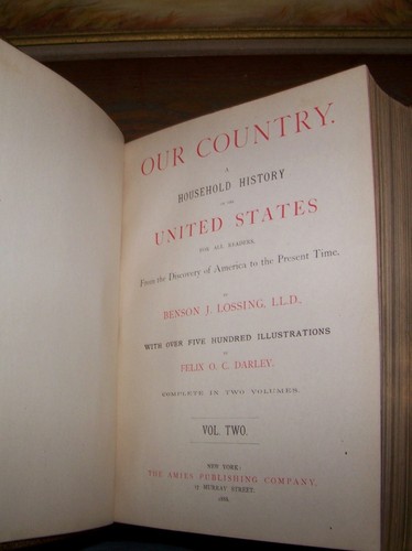 Lossing; OUR COUNTRY/ UNITED STATES HISTORY Rare Leather Antique Fine Binding  - Bild 7 von 12