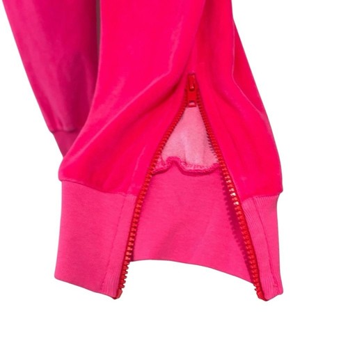 Sundry Hot Pink Zip Ankle Velour Jogger Comfy Cozy Sweat Pants US Medium NWT - Picture 9 of 12
