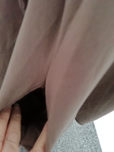 Made in Italy One Size braun stretchig Lagenlook weite Bluse Top Rippendetails - Bild 7 von 10