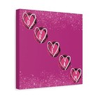 Pink Hearts Dream Design Matte Canvas Wall Art Decor