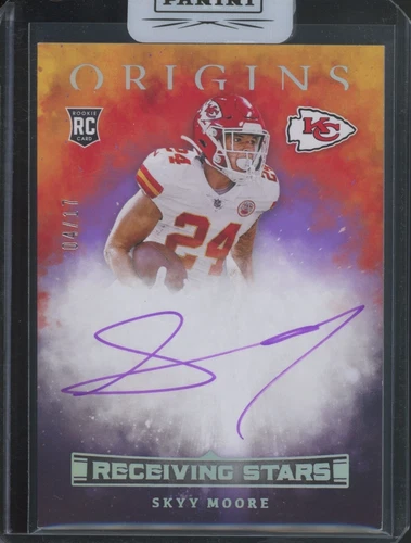 2022 Panini Origins Football Skyy Moore #REC-SMO RC Receiving Stars Auto /17