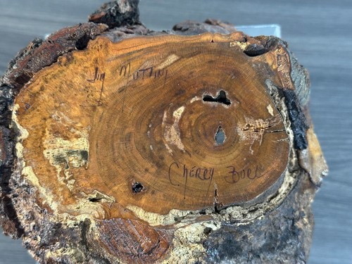 Vintage rustikale Kirschholz Wurzelholz Live Edge Holzschale Handarbeit - Bild 9 von 19