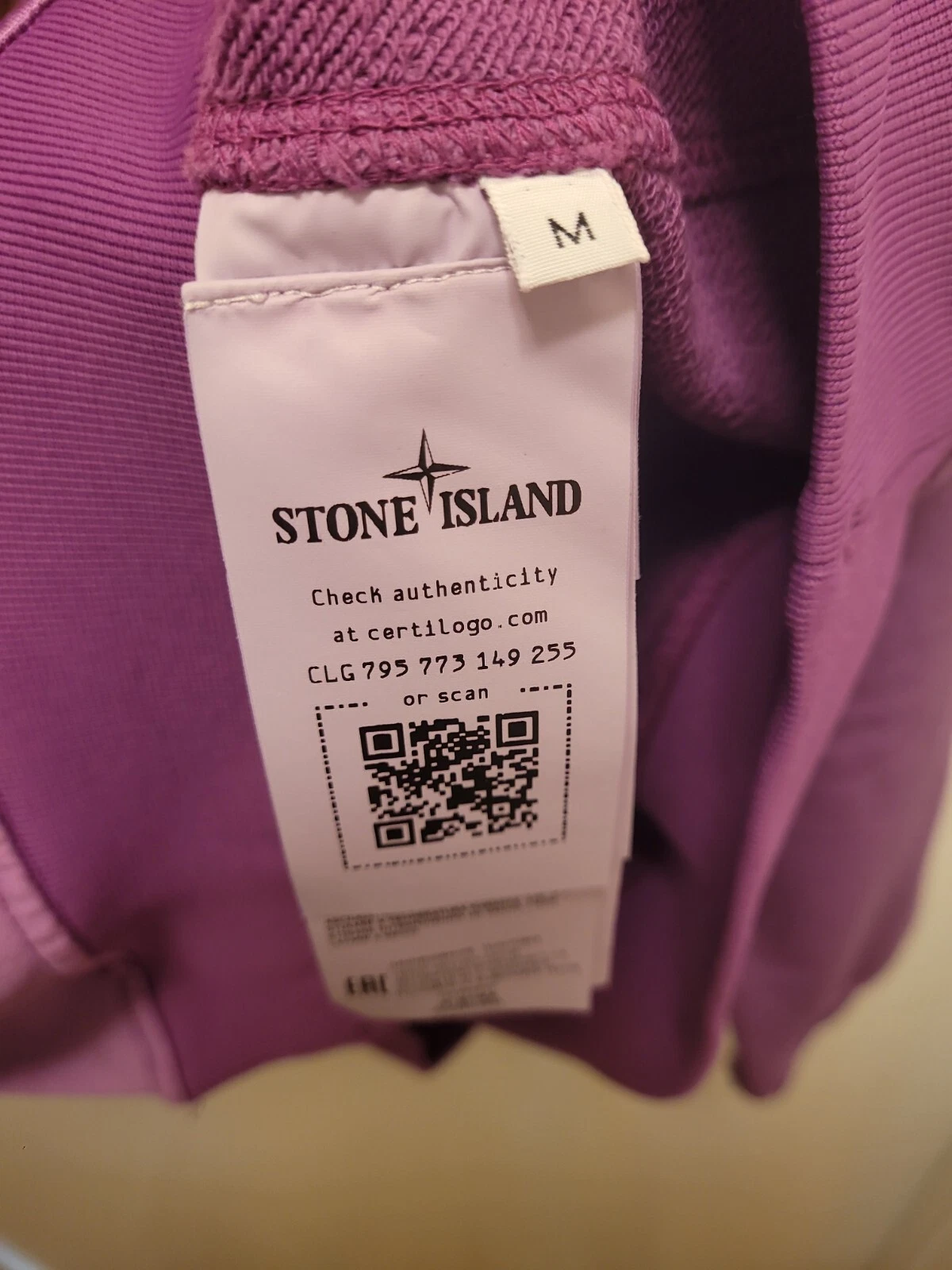 CAPO IN PILE NYLON STONE ISLAND NUOVO CON ETICHETTE TINTO VIOLA 751563547 V0045 TAGLIA M