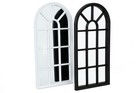 White & Black Arched Wall Mirror Window Church Style Hallway Garden Indoor Decor