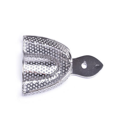 100Pcs Dental Autoclavable Metal Impression Trays Stainless Steel Upper + Lower - Picture 5 of 17