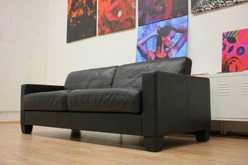 de Sede DS 17 2,5 Sitzer Living Leder schwarz swiss Design Loft Sofa - Bild 2 von 12