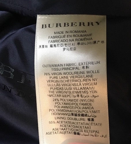 Herren Burberry London schwerer TWEED Pfauenjacke Mantel Mantel 40R - Bild 11 von 12