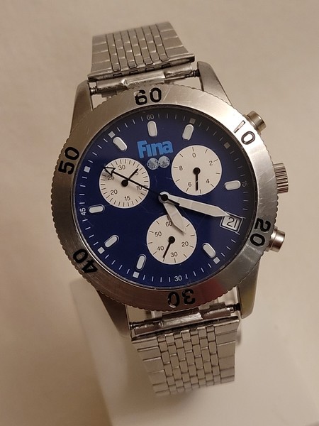 FINA Federation Internationale Natation 3ATM Datum Quarz Herrenuhr 