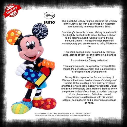 Britto DISNEY MICKEY MOUSE FIGURINE 6006085 Licenced Product Brand New - Bild 6 von 9