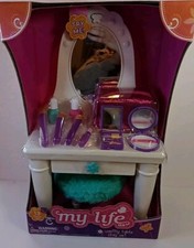 New My Life As Vanity Table Play Set for 18" Dolls lights up Make Up Accessories