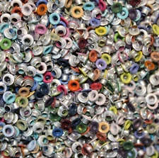 Assorted Colorful Mega Mix of 1/8" Eyelets Bulk - for tags, crafts, scrapbooking