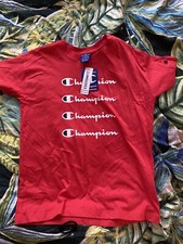 Women’s Champion Red Script Logo T-Shirt - Size Xs