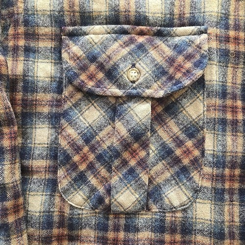 Pendleton Large Pure Virgin Wool Long Sleeve Button Shirt Plaid Multicolor - Picture 4 of 9